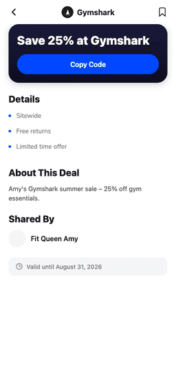 Valto coupon detail showing verified deal with store info and Copy Code button